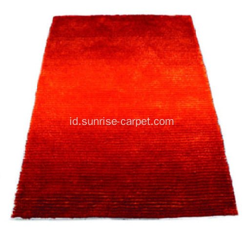 Polyester Silk Shaggy dengan Loop Carpet